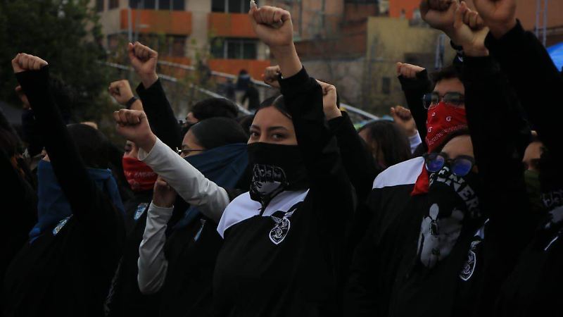 Protesta Normalistas de San Marcos, Loreto, Zacatecas